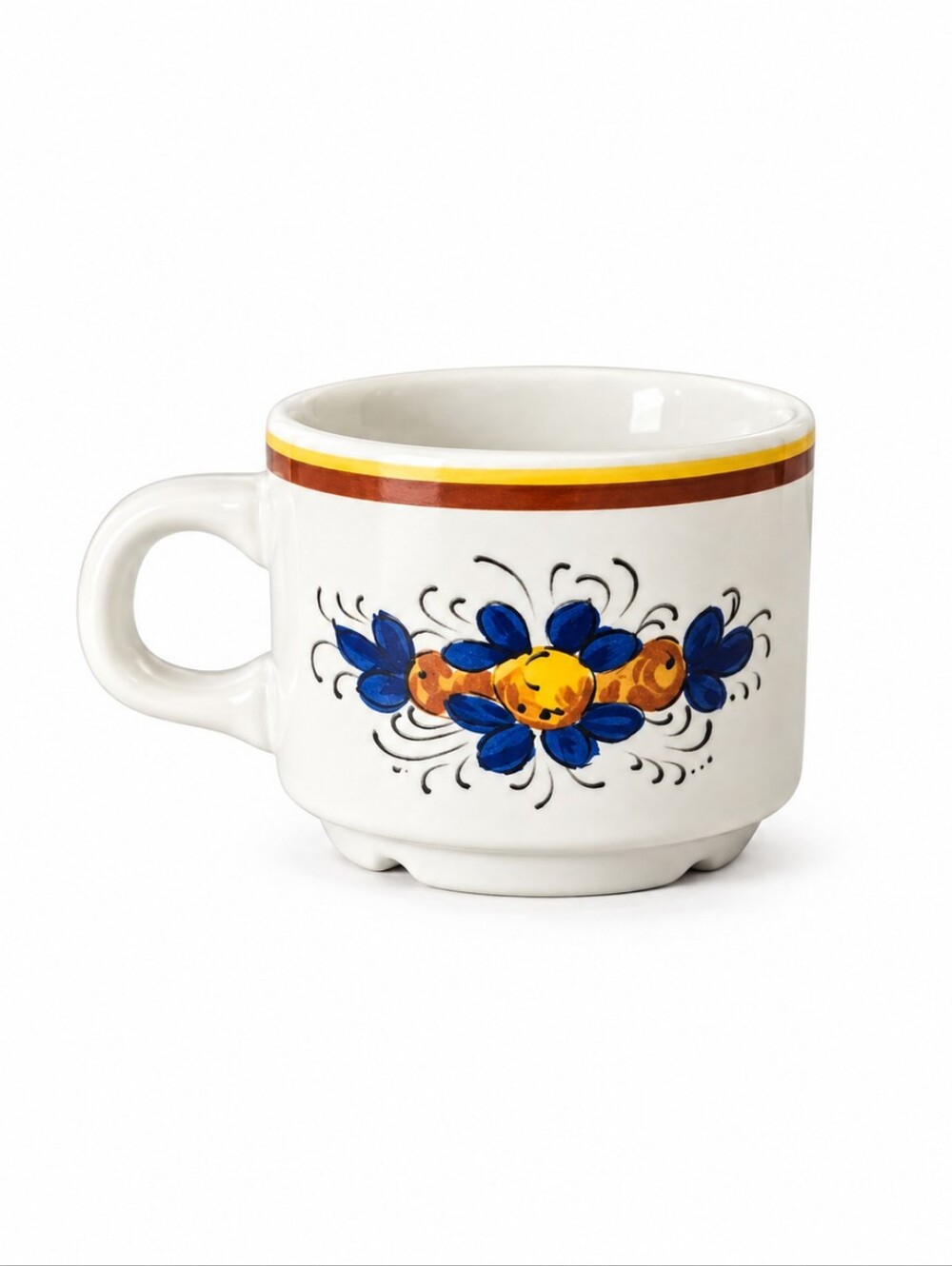 Boston Warehouse 1995 Espresso Cups Set of 4 Floral 2 Oz Vintage Style